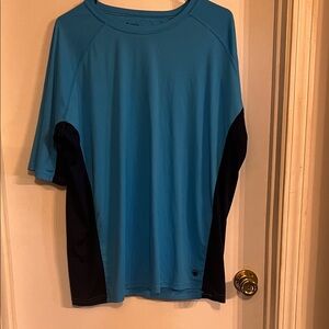 Men's Blue and Black Athletic Jersey